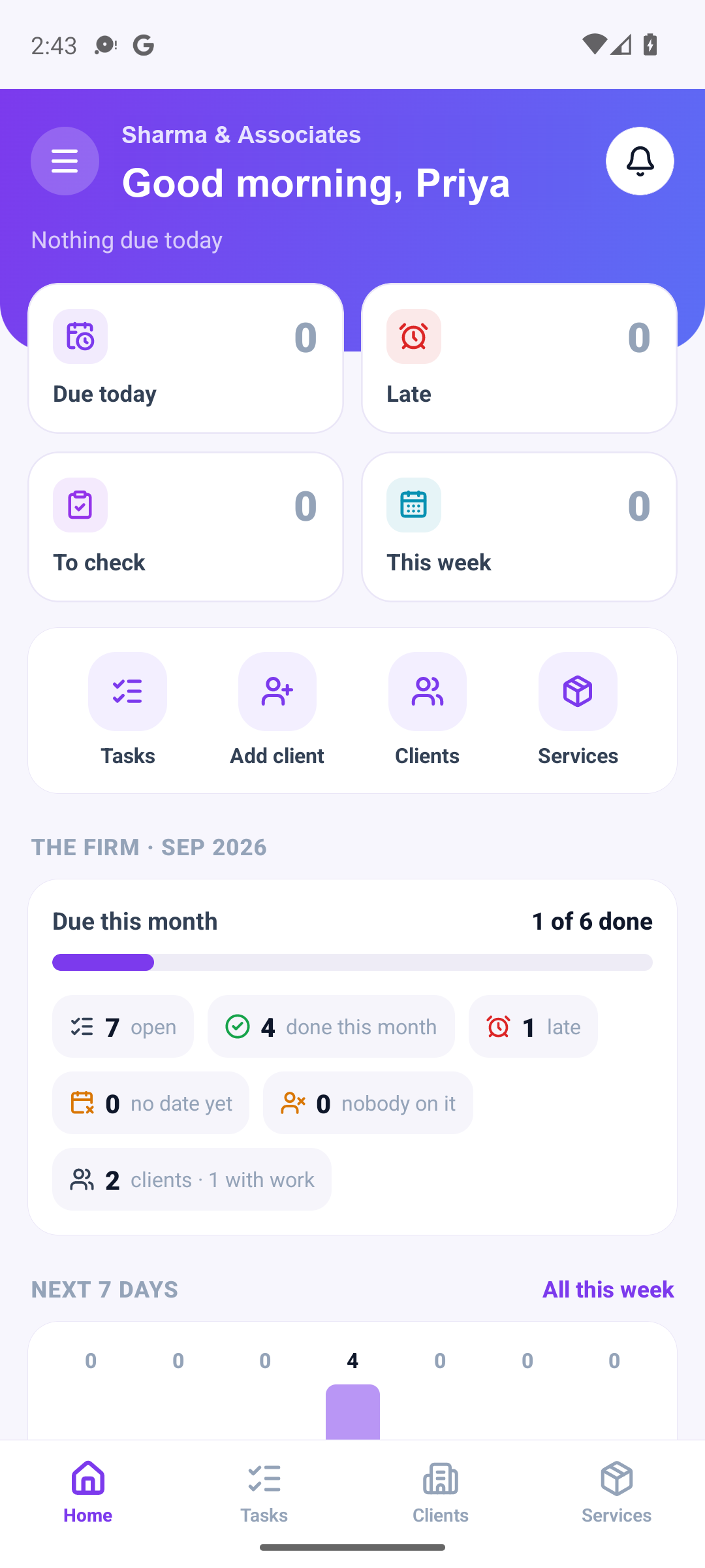ZynkTask on a phone